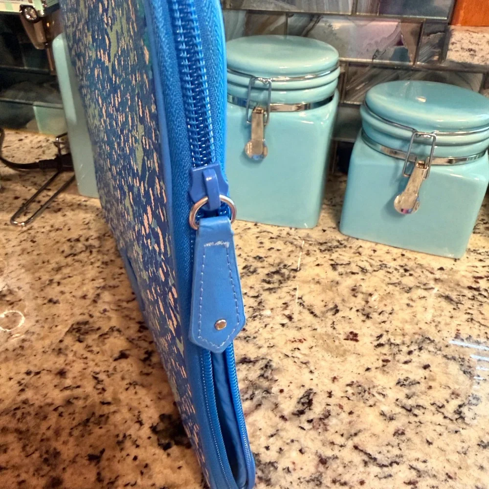 Vera Bradley Blue and Green Floral Laptop Case